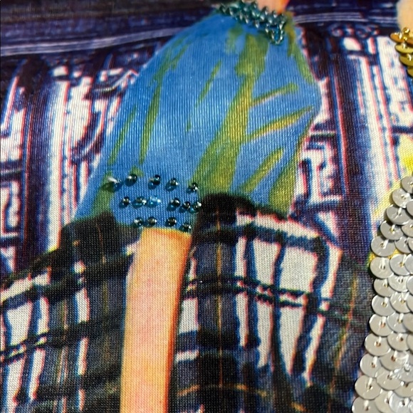 Coin Art Printed Handbag - Picture 5 of 13